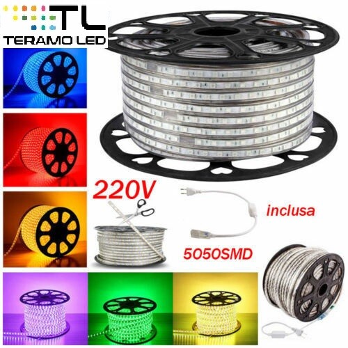 Striscia led 220v - 220v, misura