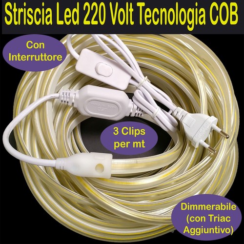 Striscia led bianca 220 - 220, volt