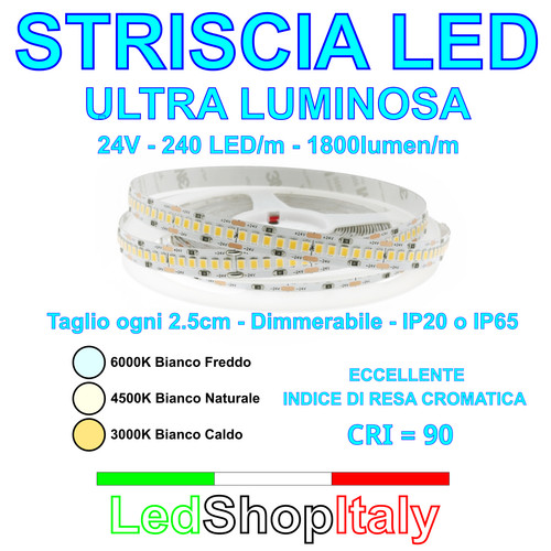 Striscia led 24v 240led - 24v, 240led/m
