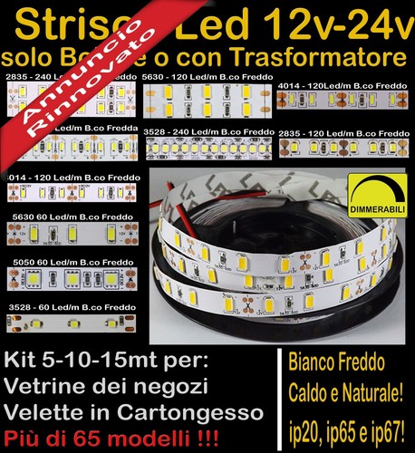Strisce led bianche 12v - led,